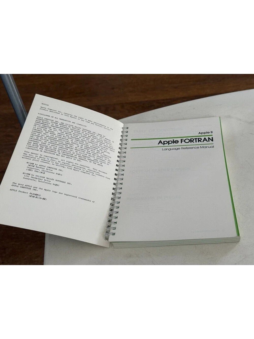 Apple II II+ FORTRAN Programming Language Reference Manual • Book Vintage 1980